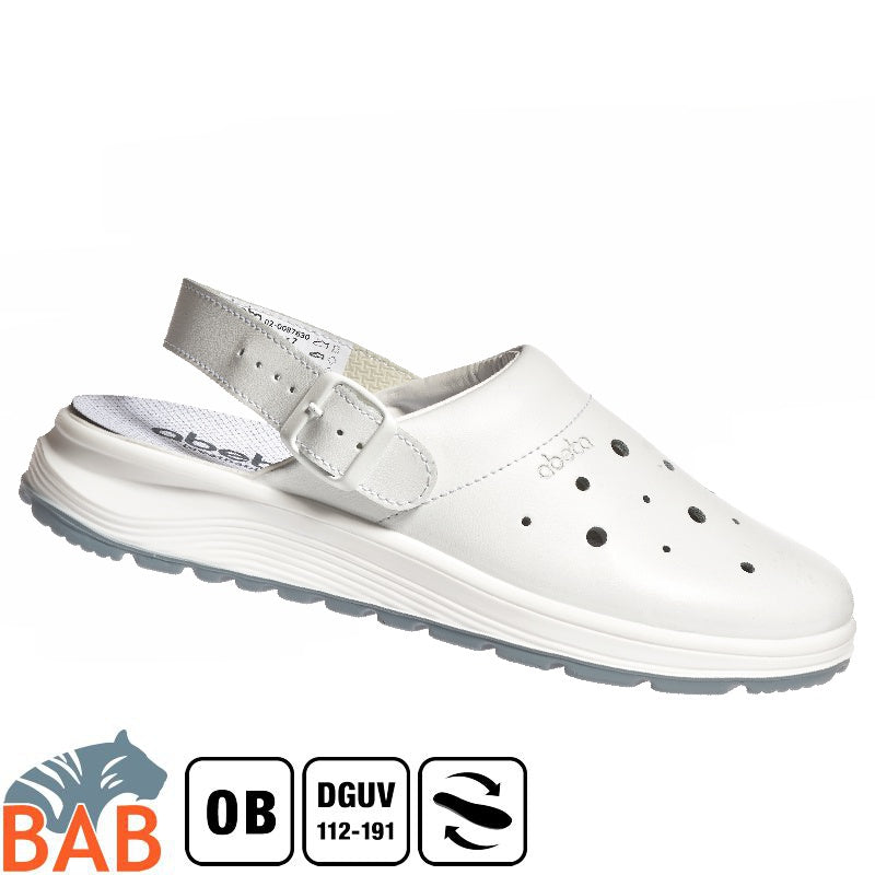 Abeba 87630 easy 2.0 Berufsschuhe Pantolette weiß gelocht