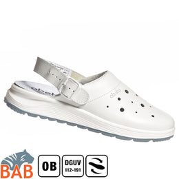 Abeba 87630 easy 2.0 Berufsschuhe Pantolette weiß gelocht