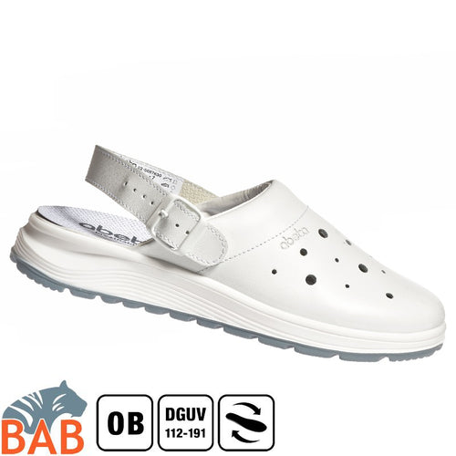 Abeba 87630 easy 2.0 Berufsschuhe Pantolette weiß gelocht