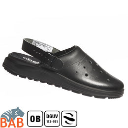 Abeba 87631 easy 2.0 Berufsschuhe Pantolette wschwarz  gelocht