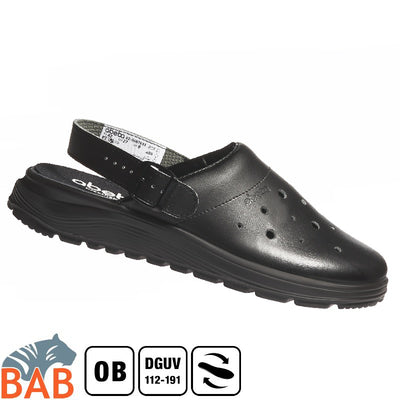 Abeba 87631 easy 2.0 Berufsschuhe Pantolette wschwarz  gelocht