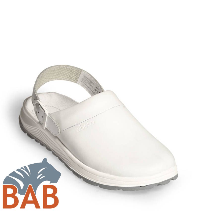 Abeba ACTIVE 877021 Berufsschuhe Pantolette Microfaser weiss