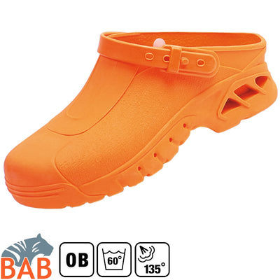 Abeba atoklavierbar 9630  Berufsschuhe Clog waschbar orange