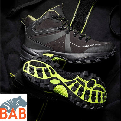 AR-G3231  Gross  Softshell-Knöchelschuh in Schwarz mit Reflexelementen