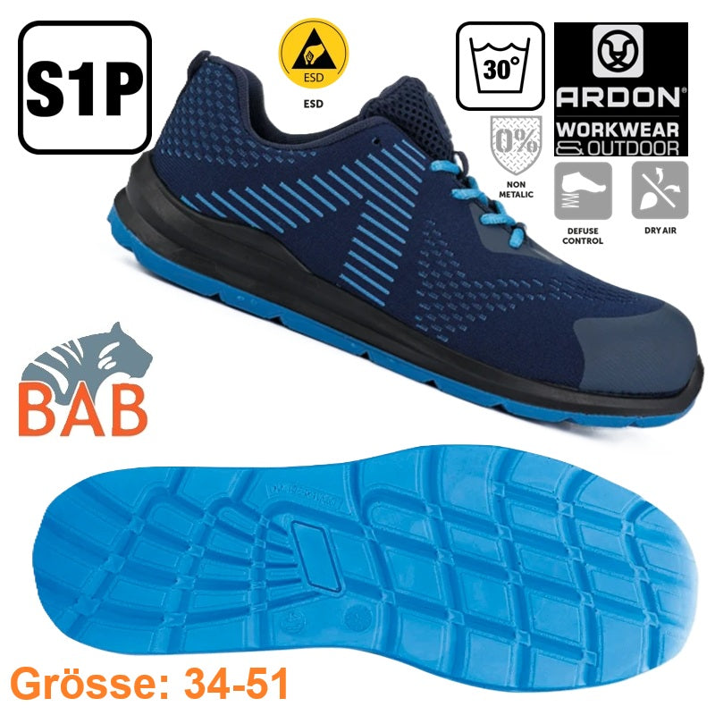 AR-G3354 ARDON®FLYTEX S1P ESD navy Sicherheitshalbschuh Gr. 34-51