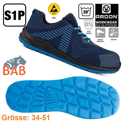 AR-G3354 ARDON®FLYTEX S1P ESD navy Sicherheitshalbschuh Gr. 34-51