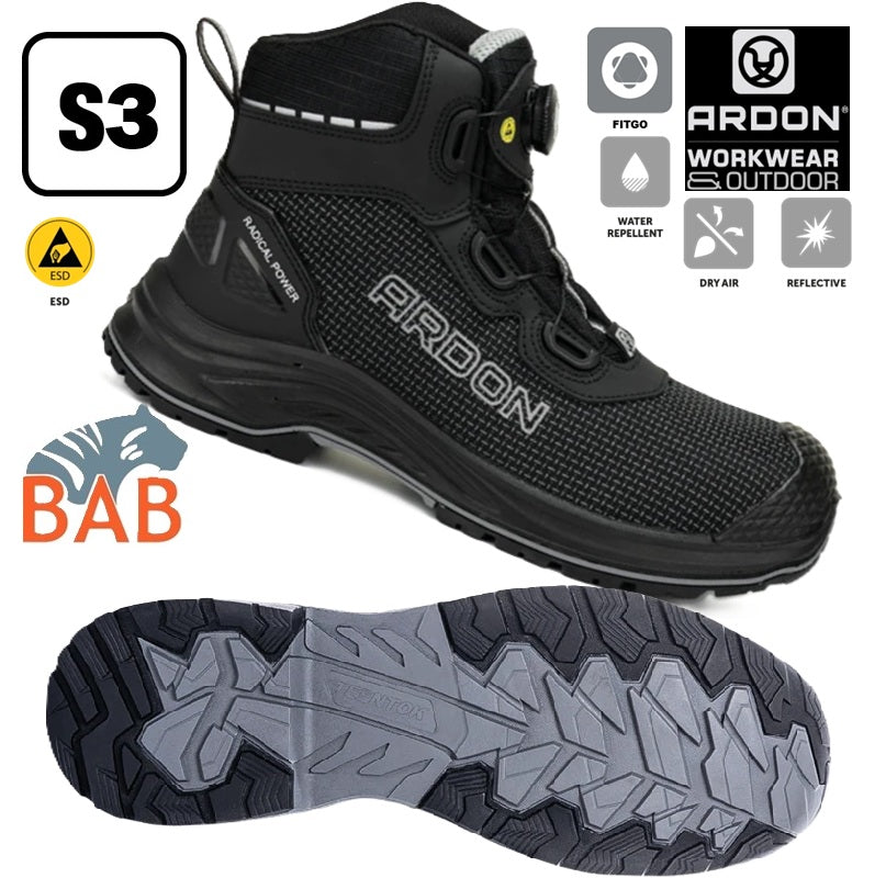 AR-G3394 ARDON®BRICK S3 ESD  Sicherheits Knöchelschuh