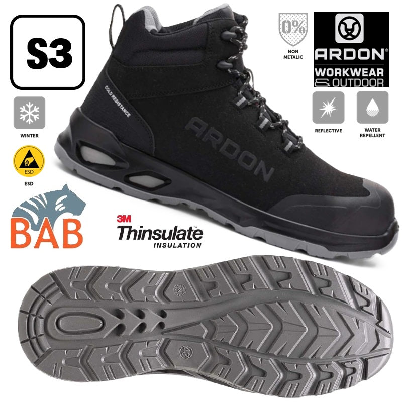 AR-G3515 Sicherheitsschuhe ARDON®BRIMWIN S3S ESD mit 3M Thinsulate-Wärmeisolierung