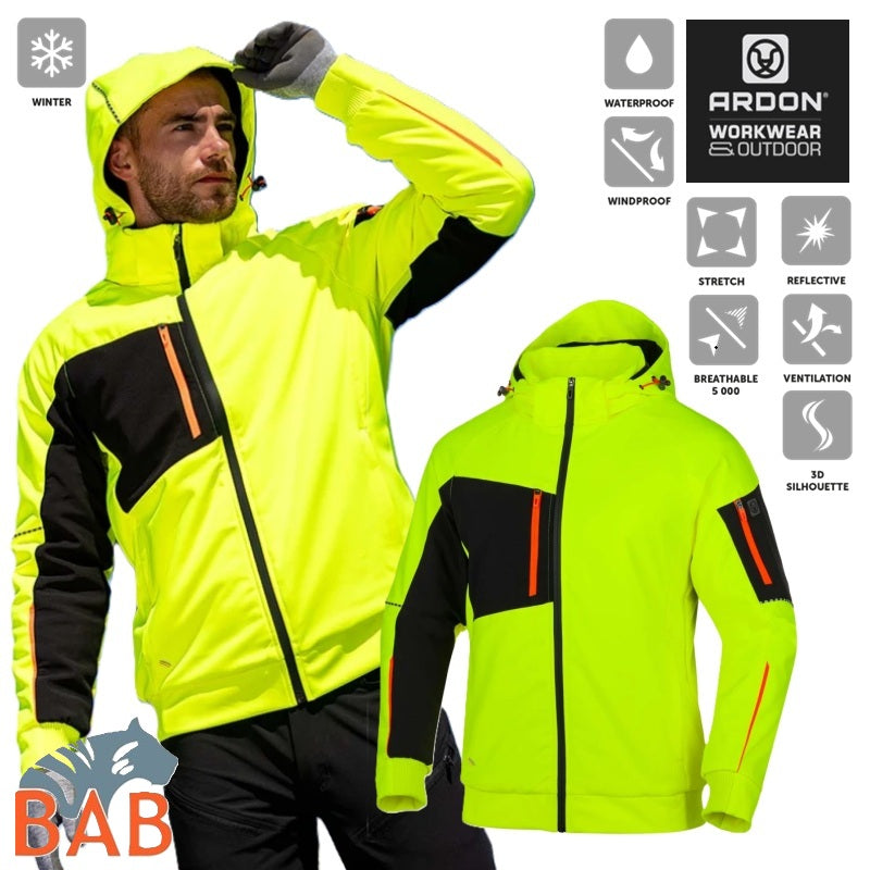 Ardon H2373 Winter-Softshelljacke ARDON®CITYCONIC® Hi-vis gelb