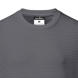 PW-AS22  Antistatisches ESD-Langarm-T-Shirt marine schwarz anthrazit