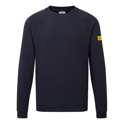 PW-AS24 Antistatisches ESD Sweatshirt marine