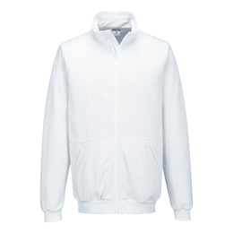 PW-AS25 Antistatisches ESD-Sweatshirt mit Reißverschluss