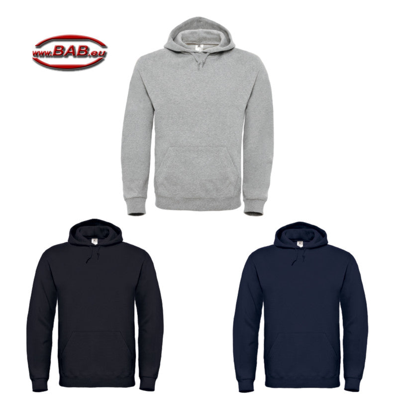 LS-BCWUI21 Kapuzen Sweatshirt in black, heather grey, navy bis Grösse 5XL