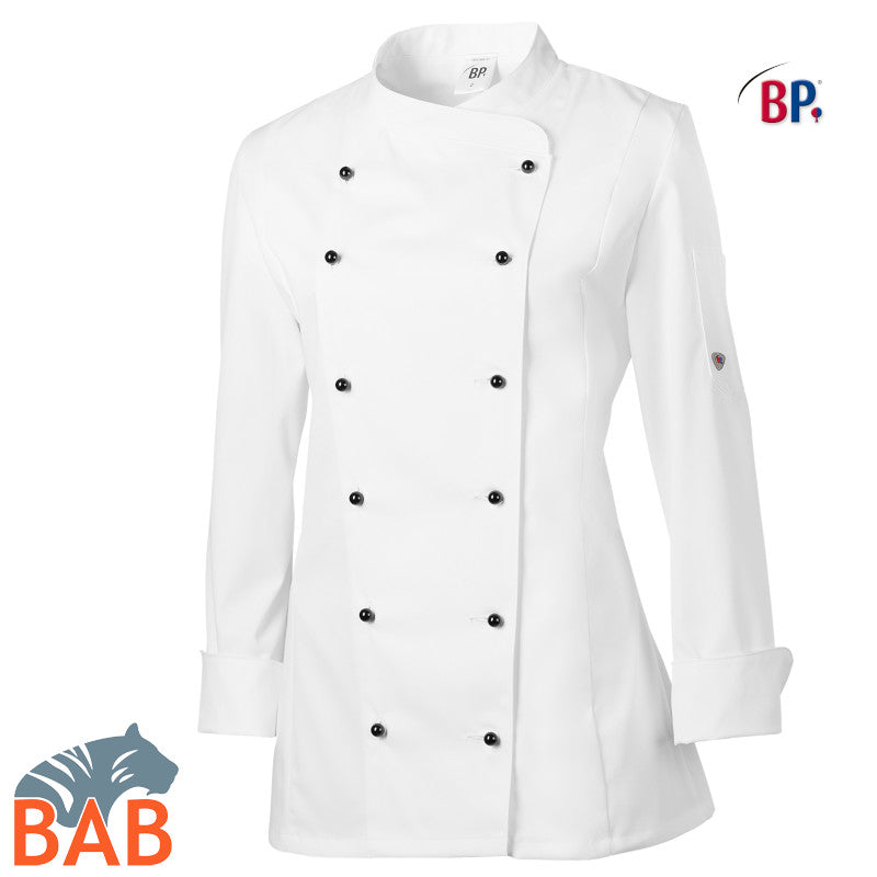 BP-SOPO 1543 Damen-Image-Kochjacke in Stretch weiss Gr. XL