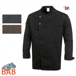 BP-SOPO-1547  Kochjacke mit Druckknöpfen grau Gr. XS