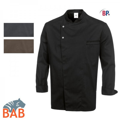 BP-SOPO-1547  Kochjacke mit Druckknöpfen grau Gr. XS