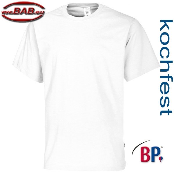 BP-SOPO-162117121 1/2 Arm T-Shirt unisex, kochfest, formstabil weiss  Gr. XS