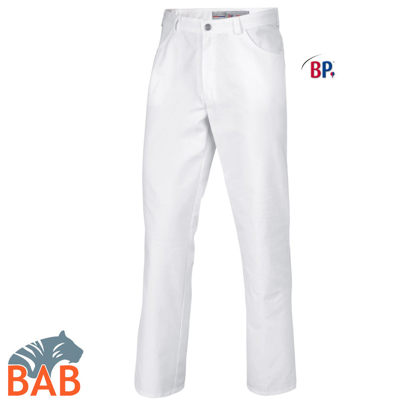 BP-SOPO 1643 686 Berufshose für med. Bereich in weiß Mischgewebe-Stretch-unisex