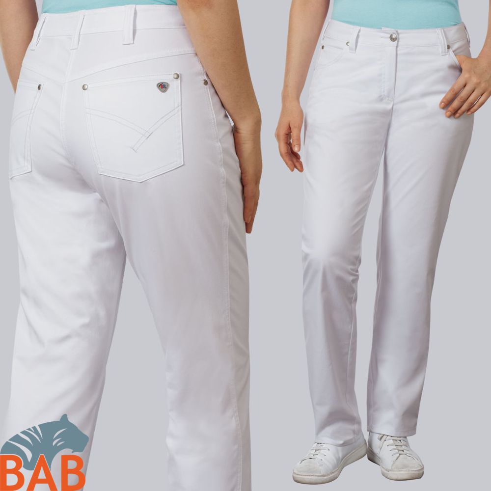 BP-1662 Damenjeans weiß, körpernah, pflegeleicht-Damengröße Gr. 40n