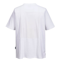 PW-C195  Baumwoll-MeshAir-T-Shirt weiss