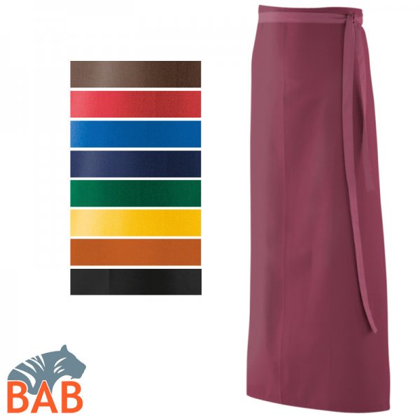 E-104-20 Farbige Bistroschürze 100 x 100 cm mit Durchgriff