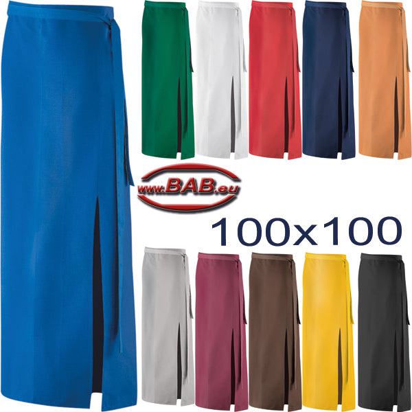 E-105-20 Bistroschürze  mit Schlitz 100 x 100 cm