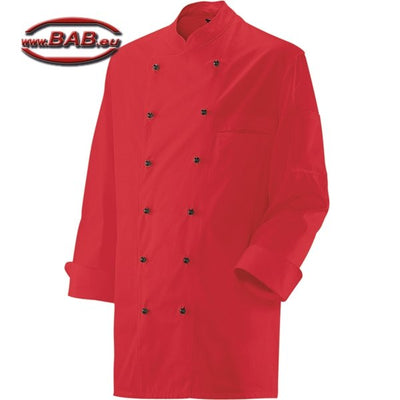 E-200-20 Pflegeleichte Kochjacke für Damen und Herren in rot