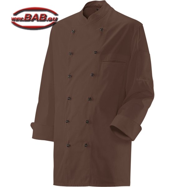 E-200-20 Pflegeleichte Kochjacke für Damen und Herren in toffee