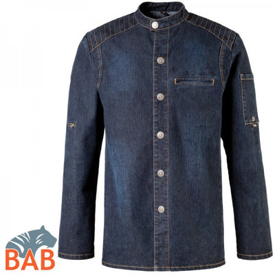 E- 225-59  Kochjacke in Jeans-Optik