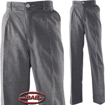 E-300-11-08  Kochhose mit Dehnzone im Bund pepita
