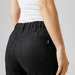 E-303-05 Damen-5-Pocket Hose, superstretch, schwarz
