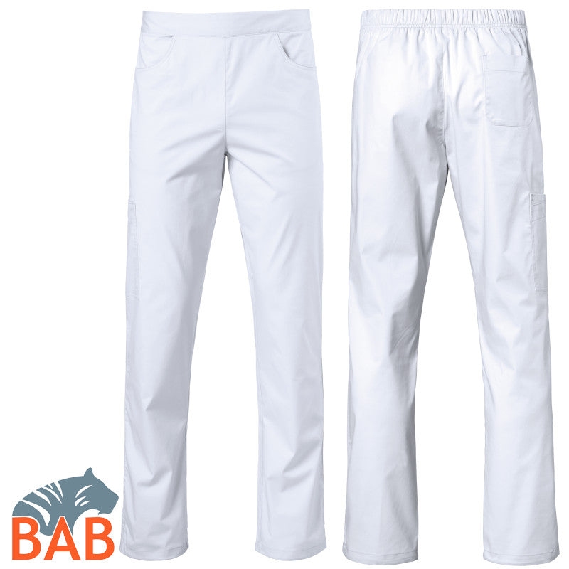 E-331-75 Schlupfhose Unisex  Rundumgummi, weiß