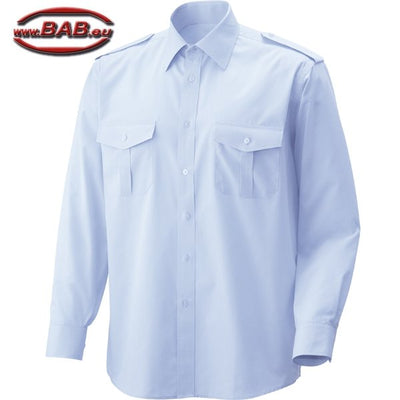 E-406-60  Pilotenhemd mit Kentragen hellblau