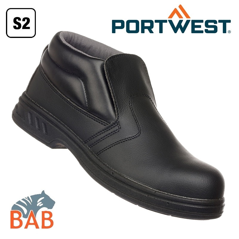 PORTWEST-FW83 Steelite Schlupf-Sicherheitsstiefel S2 Schwarz- Auslaufmodell