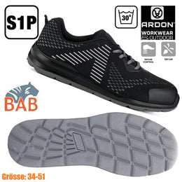 AR-G3353 ARDON®FLYTEX S1P schwarz  Sicherheitshalbschuh Gr. 34-51