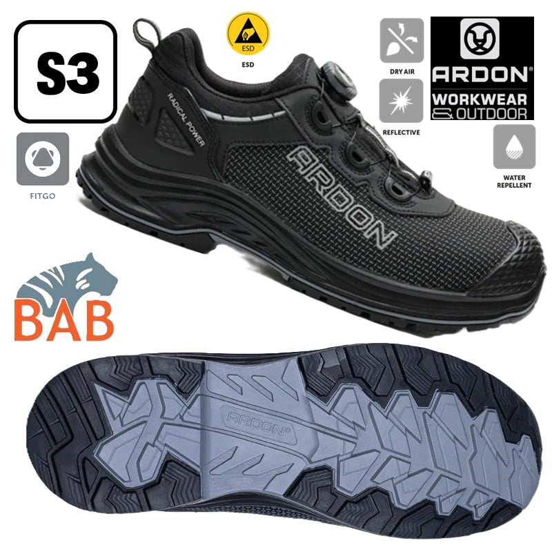 AR-G3458 ARDON®BRICK LOW NEO S3S ESD  Sicherheitshalbschuh