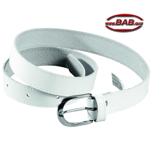LE-02-413  Ledergürtel für Sie & Ihn, Weiß