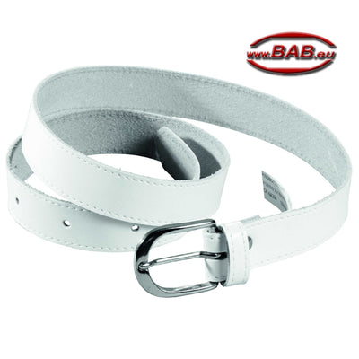 LE-02-413  Ledergürtel für Sie & Ihn, Weiß