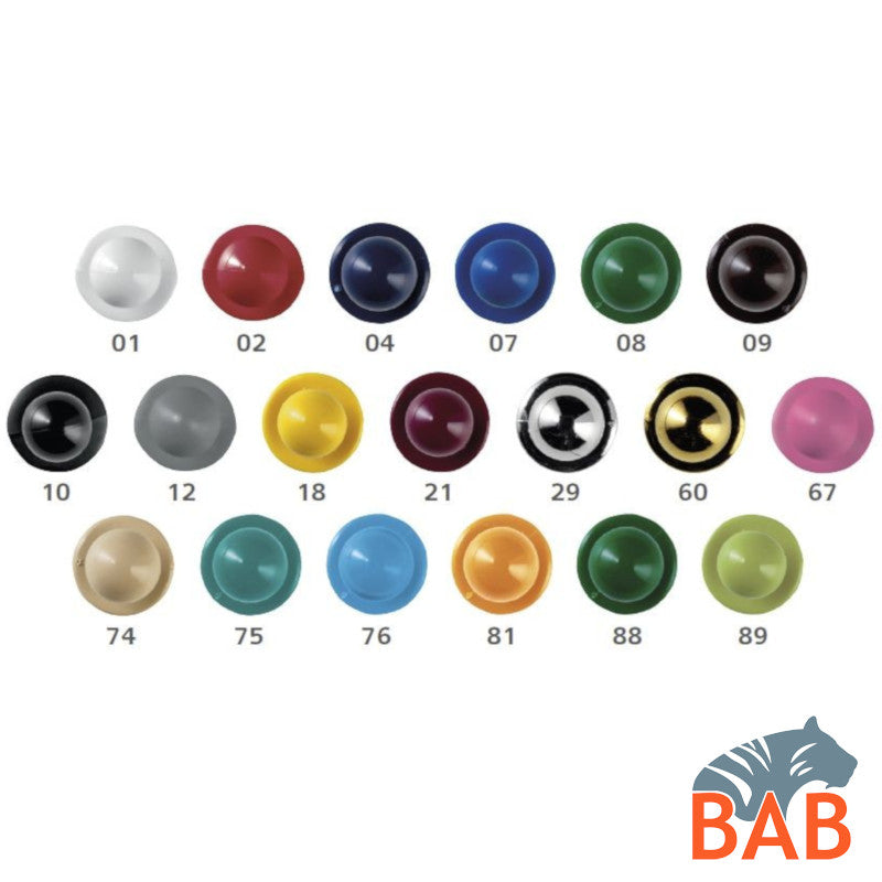 LE-02-417 Kugelknöpfe verschiedene Farben uni 12er Pack