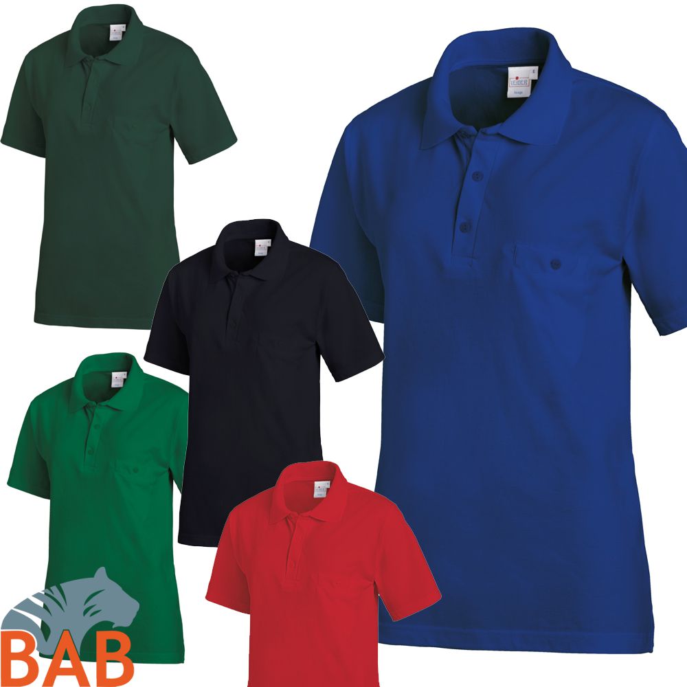 LE-08-241 Poloshirt halbarm, rot, marine, königsblau, grün, bootle green