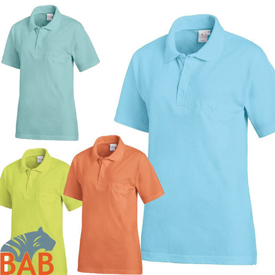 LE-08-241 Poloshirt halbarm zimt, salbeigrün, ozeanblau, limette