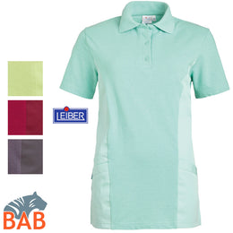 LE-08-2546  Polo-Schlupfkasack im Materialmix. grau, mint, beere, hellgrün