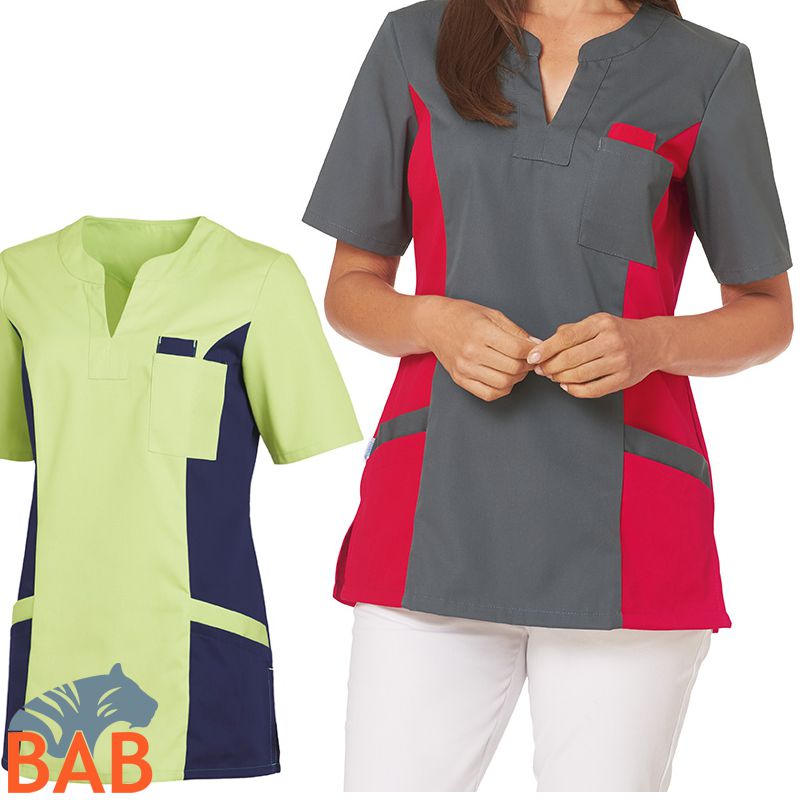 LE-SOPO-08-2650 Damen Schlupfkasack  grau rot Gr. 3XL