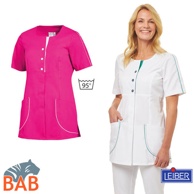 LE-08-2737 Hosenkasack 1/2 Arm, weiss und fuchsia