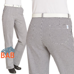 LE-SOPO-08-290 Damen Kochhose schwarz-weiß pepita Gr. 52