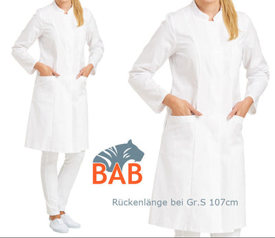 LE-08-5791 Berufsmantel 100% Baumwolle für Damen Länge 107cm