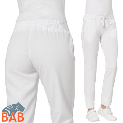 LE-08-7550-01 Damenhose mit Rundumgummibund in weiss