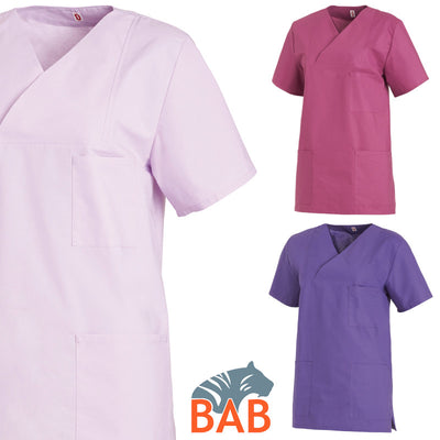 LE-08-769 OP-Kasack in brombeer, flieder, lila. hellgrau, anthrazit