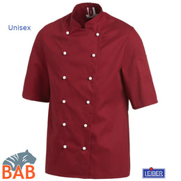 LE-12-1094 1/2 Arm Kochjacke bordeaux Industriewäsche geeignet