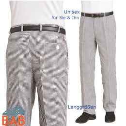 LE-12-5351 Koch- Bäckerhose für Sie und Ihn Langgrößen